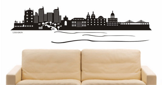 WANDTATTOO e564 Skyline Stadt - Lissabon (Portugals) Design 2