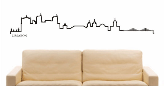 WANDTATTOO e564 Skyline Stadt - Lissabon (Portugals) Design 4