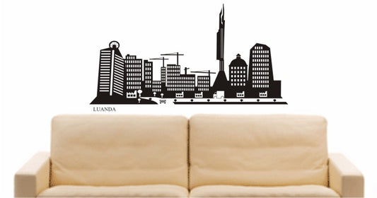 WANDTATTOO e565 Skyline Stadt - Luanda(Angola) Design 2