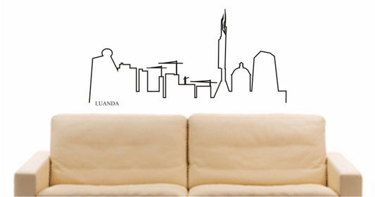 WANDTATTOO e565 Skyline Stadt - Luanda(Angola) Design 4