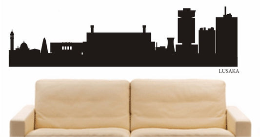 WANDTATTOO e566 Skyline Stadt - Lusaka (Sambia) Design 1