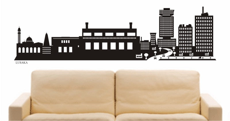 WANDTATTOO e566 Skyline Stadt - Lusaka (Sambia) Design 2