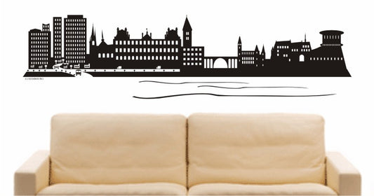 WANDTATTOO e567 Skyline Stadt - Luxemburg Design 2