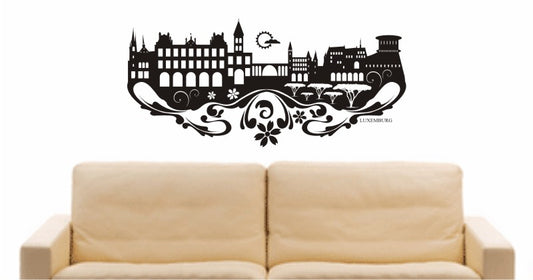 WANDTATTOO e567 Skyline Stadt - Luxemburg Design 3