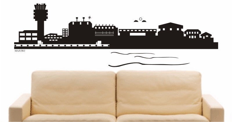 WANDTATTOO e568 Skyline Stadt - Majuro (Marshallinseln) Design 2
