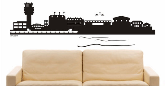 WANDTATTOO e568 Skyline Stadt - Majuro (Marshallinseln) Design 2