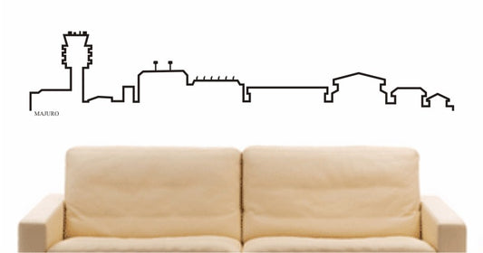 WANDTATTOO e568 Skyline Stadt - Majuro (Marshallinseln) Design 4