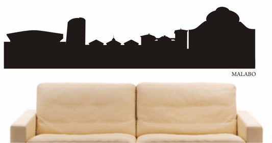 WANDTATTOO e569 Skyline Stadt - Malabo (Äquatorialguinea) Design 1
