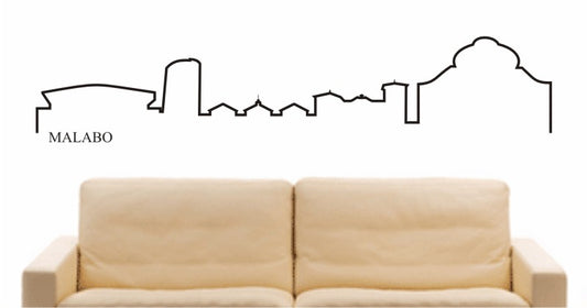 WANDTATTOO e569 Skyline Stadt - Malabo (Äquatorialguinea) Design 4