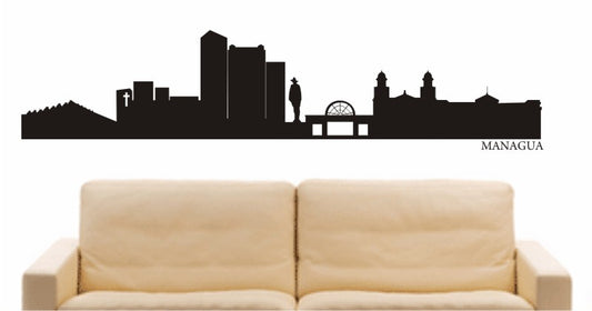 WANDTATTOO e571 Skyline Stadt - Managua (Nicaragua) Design 1
