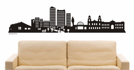 WANDTATTOO e571 Skyline Stadt - Managua (Nicaragua) Design 2