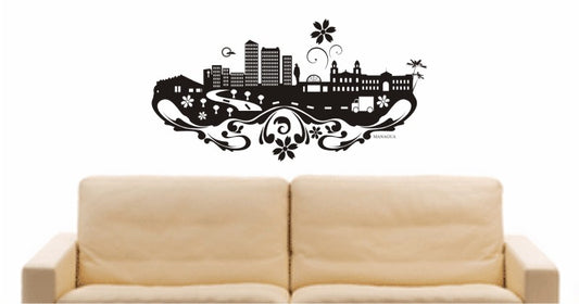 WANDTATTOO e571 Skyline Stadt - Managua (Nicaragua) Design 3