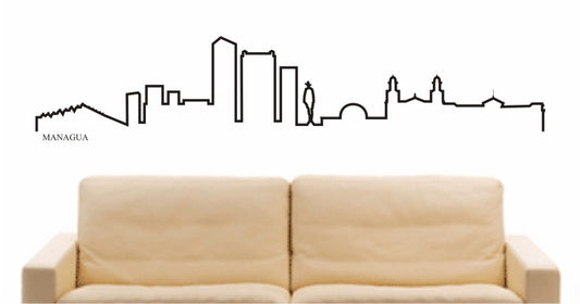 WANDTATTOO e571 Skyline Stadt - Managua (Nicaragua) Design 4