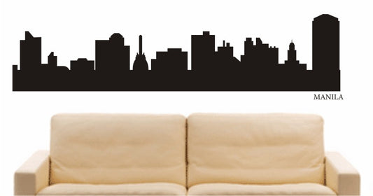 WANDTATTOO e572 Skyline Stadt - Manila (Philippinen) Design 1