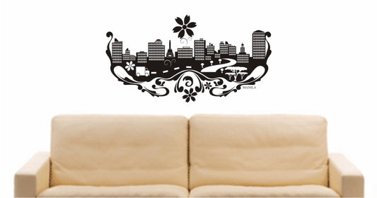 WANDTATTOO e572 Skyline Stadt - Manila (Philippinen) Design 3