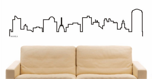 WANDTATTOO e572 Skyline Stadt - Manila (Philippinen) Design 4