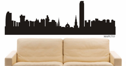WANDTATTOO e573 Skyline Stadt - Maputo (Mosambik) Design 1