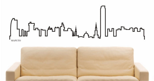 WANDTATTOO e573 Skyline Stadt - Maputo (Mosambik) Design 4
