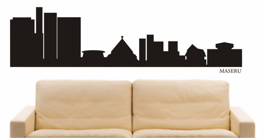 WANDTATTOO e574 Skyline Stadt - Maseru (Lesotho) Design 1