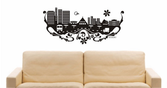 WANDTATTOO e574 Skyline Stadt - Maseru (Lesotho) Design 3