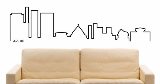 WANDTATTOO e574 Skyline Stadt - Maseru (Lesotho) Design 4