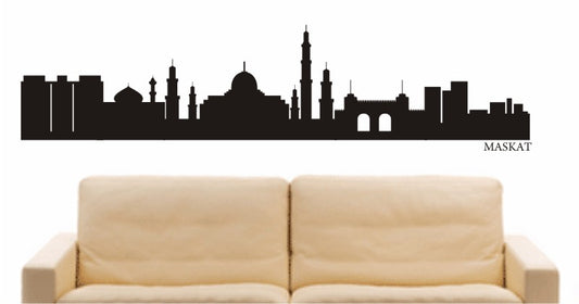 WANDTATTOO e575 Skyline Stadt - Maskat (Maskat) Design 1