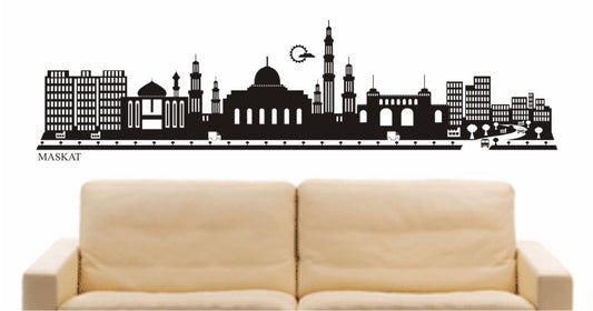 WANDTATTOO e575 Skyline Stadt - Maskat (Maskat) Design 2