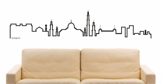 WANDTATTOO e575 Skyline Stadt - Maskat (Maskat) Design 4