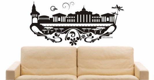 WANDTATTOO e576 Skyline Stadt - Melekeok (Palau) Design 3