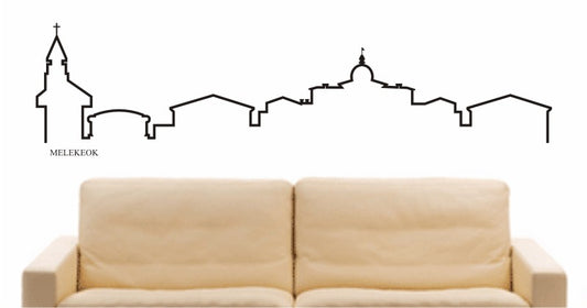 WANDTATTOO e576 Skyline Stadt - Melekeok (Palau) Design 4