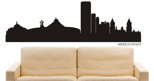 WANDTATTOO e577 Skyline Stadt - Mexico Design 1