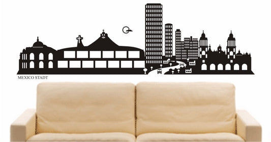 WANDTATTOO e577 Skyline Stadt - Mexico Design 2