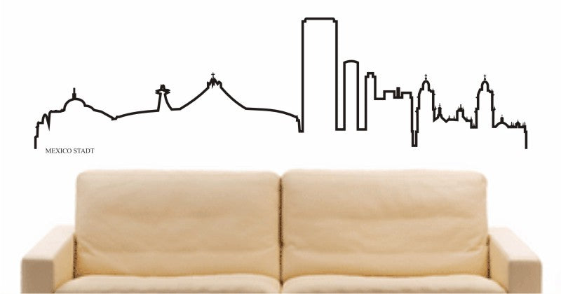 WANDTATTOO e577 Skyline Stadt - Mexico Design 4