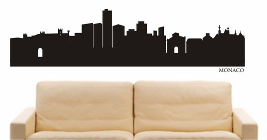 WANDTATTOO e578 Skyline Stadt - Monaco Design 1