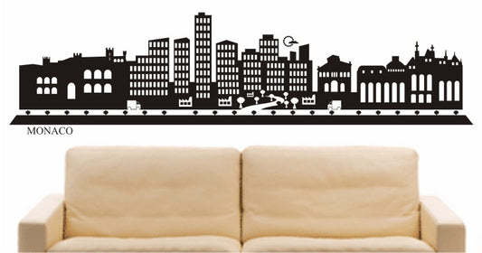 WANDTATTOO e578 Skyline Stadt - Monaco Design 2
