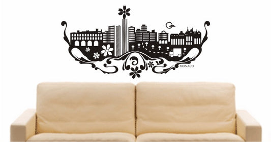 WANDTATTOO e578 Skyline Stadt - Monaco Design 3