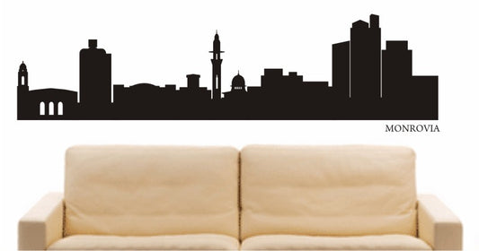 WANDTATTOO e579 Skyline Stadt - Monrovia (Liberia) Design 1