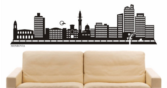 WANDTATTOO e579 Skyline Stadt - Monrovia (Liberia) Design 2