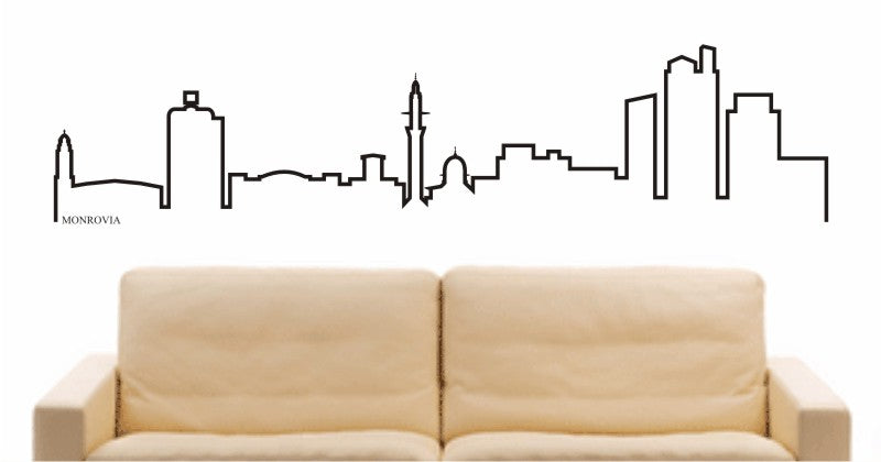 WANDTATTOO e579 Skyline Stadt - Monrovia (Liberia) Design 4