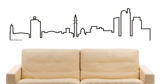WANDTATTOO e579 Skyline Stadt - Monrovia (Liberia) Design 4