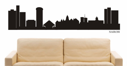 WANDTATTOO e582 Skyline Stadt - Nairobi (Kenia) Design 1
