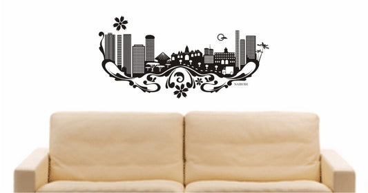 WANDTATTOO e582 Skyline Stadt - Nairobi (Kenia) Design 3