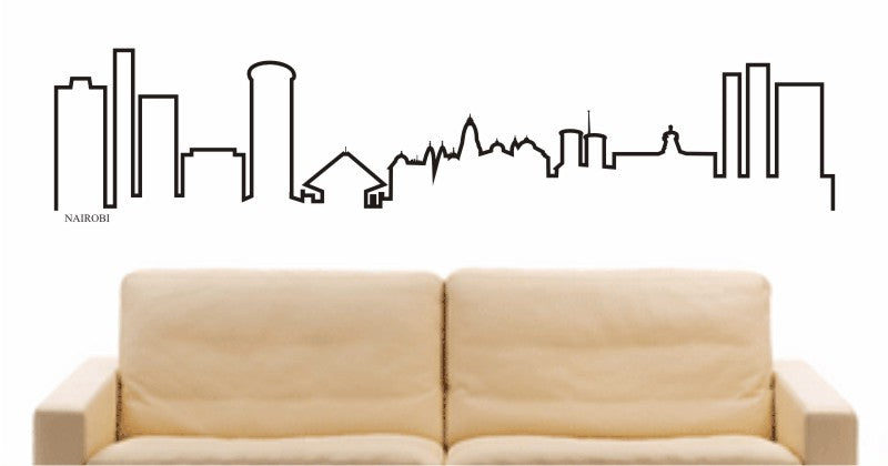 WANDTATTOO e582 Skyline Stadt - Nairobi (Kenia) Design 4