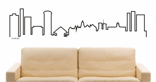WANDTATTOO e582 Skyline Stadt - Nairobi (Kenia) Design 4