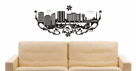 WANDTATTOO e585 Skyline Stadt - Niamey (Niger) Design 3