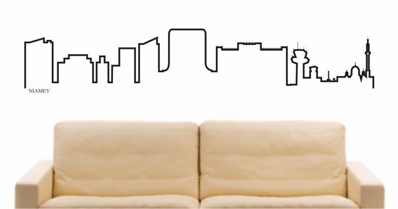 WANDTATTOO e585 Skyline Stadt - Niamey (Niger) Design 4