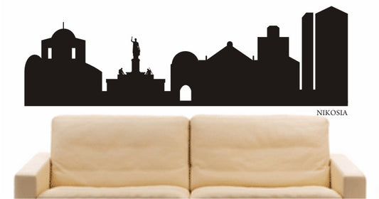 WANDTATTOO e586 Skyline Stadt - Nikosia (Republik Zypern) Design 1