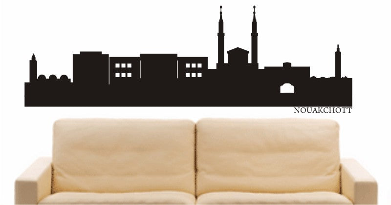 WANDTATTOO e587 Skyline Stadt - Nouakchott (Mauretanien) Design 1