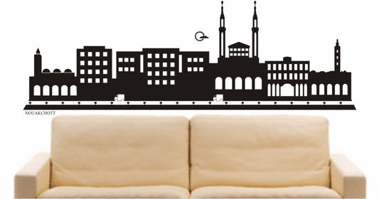 WANDTATTOO e587 Skyline Stadt - Nouakchott (Mauretanien) Design 2