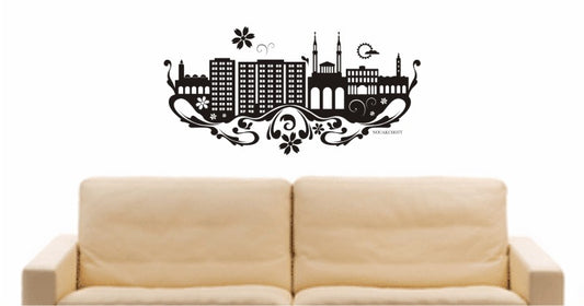 WANDTATTOO e587 Skyline Stadt - Nouakchott (Mauretanien) Design 3